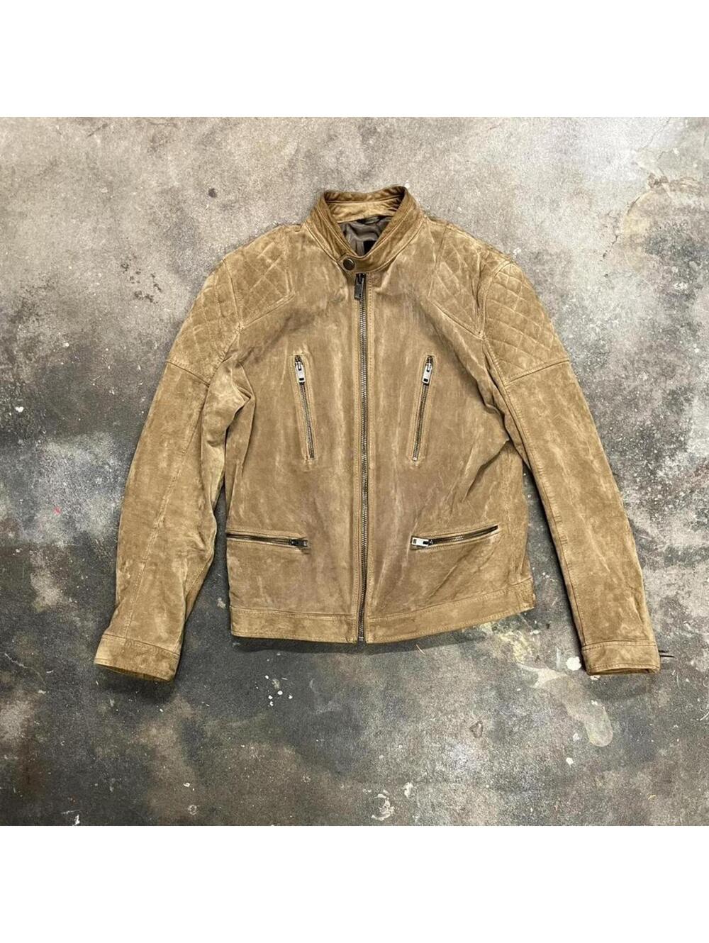 Express Men's Tan and Brown Jacket
